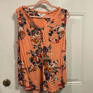 Peach Tank Blouse